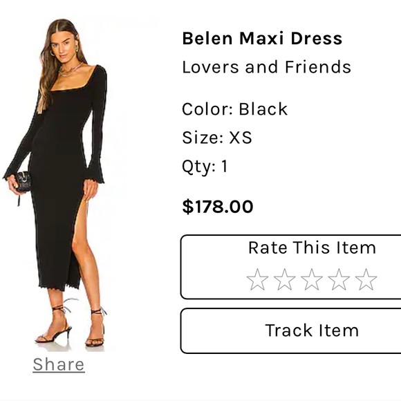 Lovers + Friends Belen Maxi Dress in Black - Picture 6 of 7